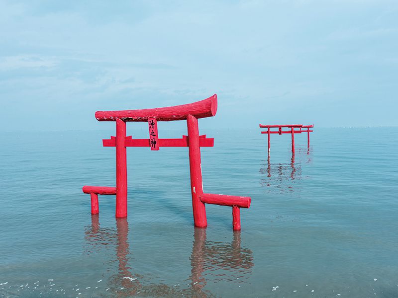画像：大魚神社の海中鳥居